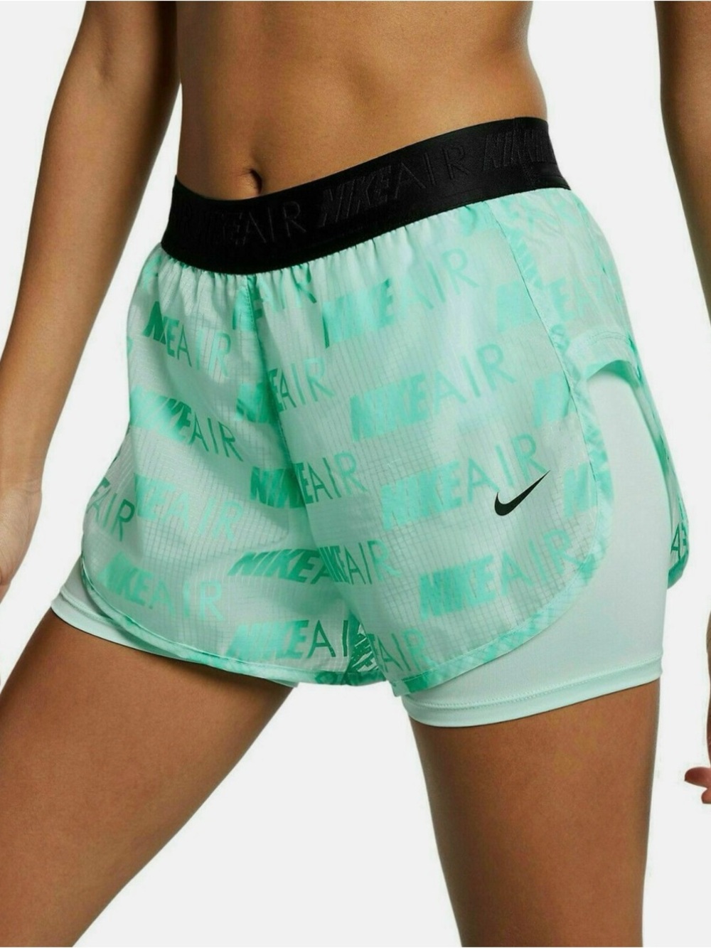 Nike Air Womens 2-in-1 Running Shorts Mint Green*NWT